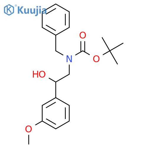 tert-butyl N-benzyl-N-2-hydroxy-2-(3-methoxyphenyl)ethylcarbamate structure