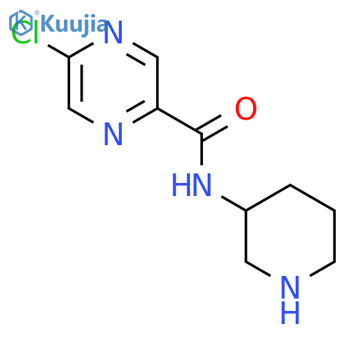 5-chloro-N-(piperidin-3-yl)pyrazine-2-carboxamide structure