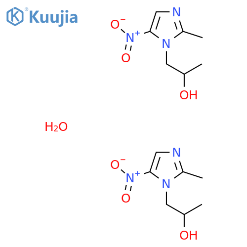 1-(2-Methyl-5-nitroimidazol-1-yl)propan-2-ol;hydrate structure