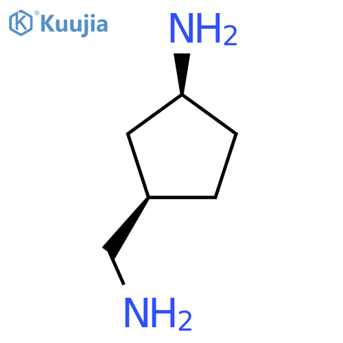 rac-(1R,3S)-3-(aminomethyl)cyclopentan-1-amine structure