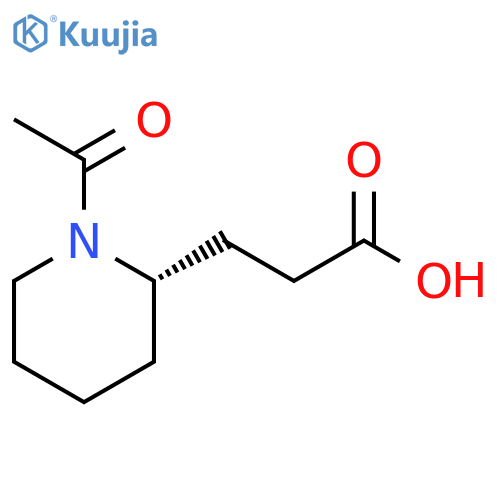 3-[(2S)-1-acetylpiperidin-2-yl]propanoic acid structure