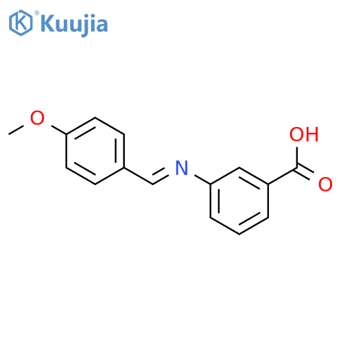 Benzoic acid,3-[[(4-methoxyphenyl)methylene]amino]- structure