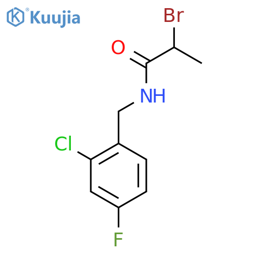 2-Bromo-N-(2-chloro-4-fluorobenzyl)propanamide structure