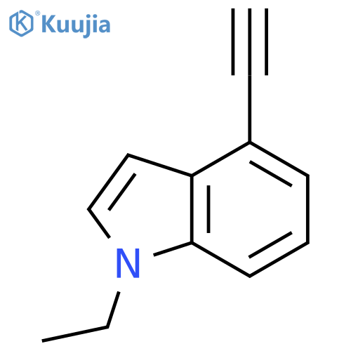1H-Indole, 1-ethyl-4-ethynyl- structure