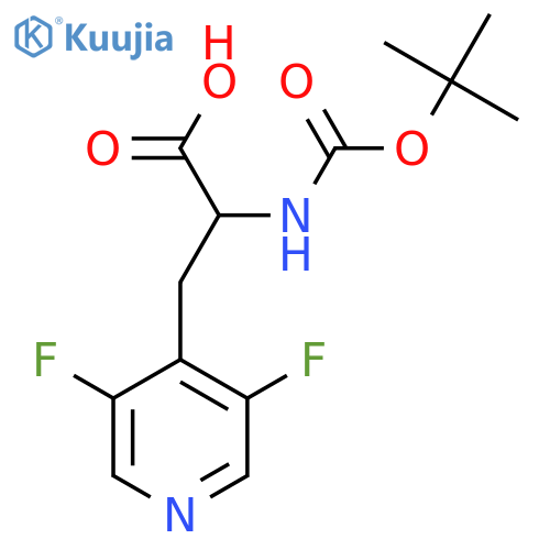 2-{(tert-butoxy)carbonylamino}-3-(3,5-difluoropyridin-4-yl)propanoic acid structure