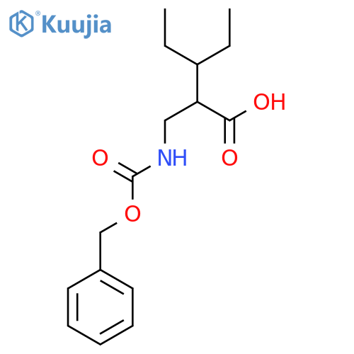 2-({[(Benzyloxy)carbonyl]amino}methyl)-3-ethylpentanoic acid structure