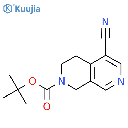 5-Cyano-3,4-dihydro-1H-[2,7]naphthyridine-2-carboxylic acid tert-butyl ester structure