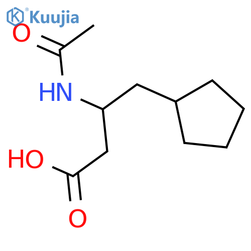 4-Cyclopentyl-3-acetamidobutanoic acid structure