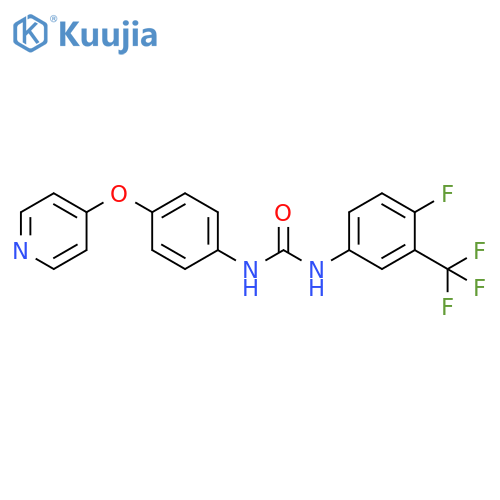 Urea, N-[4-fluoro-3-(trifluoromethyl)phenyl]-N'-[4-(4-pyridinyloxy)phenyl]- structure
