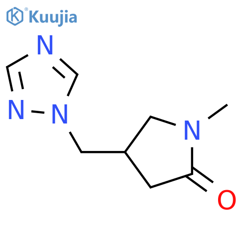 1-methyl-4-[(1H-1,2,4-triazol-1-yl)methyl]pyrrolidin-2-one structure