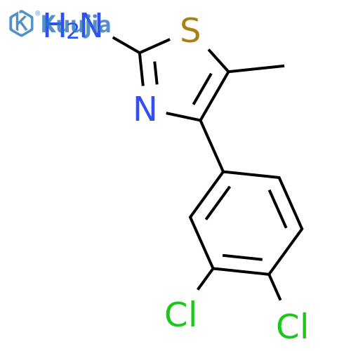 4-(3,4-Dichlorophenyl)-5-methyl-1,3-thiazol-2-amine structure