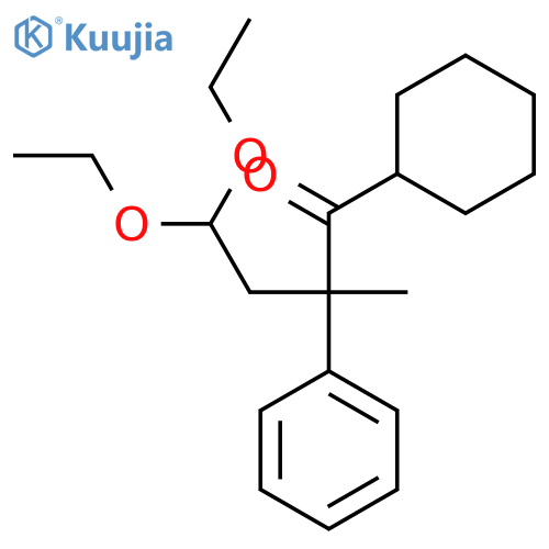 1-Cyclohexyl-4,4-diethoxy-2-methyl-2-phenylbutan-1-one structure