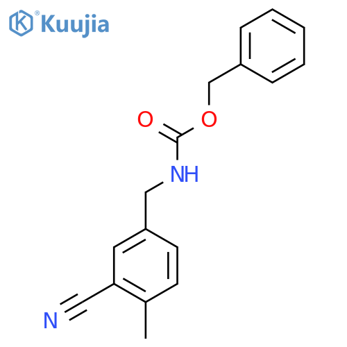 benzyl N-[(3-cyano-4-methylphenyl)methyl]carbamate structure