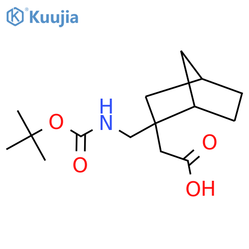 2-[2-({[(Tert-butoxy)carbonyl]amino}methyl)bicyclo[2.2.1]heptan-2-yl]acetic acid structure