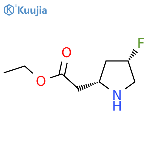 Ethyl 2-[(2R,4S)-4-fluoropyrrolidin-2-yl]acetate structure