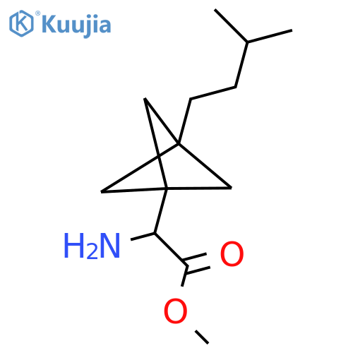 Methyl 2-amino-2-[3-(3-methylbutyl)-1-bicyclo[1.1.1]pentanyl]acetate structure
