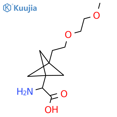 2-Amino-2-[3-[2-(2-methoxyethoxy)ethyl]-1-bicyclo[1.1.1]pentanyl]acetic acid structure