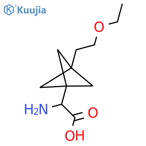 2-Amino-2-[3-(2-ethoxyethyl)-1-bicyclo[1.1.1]pentanyl]acetic acid structure
