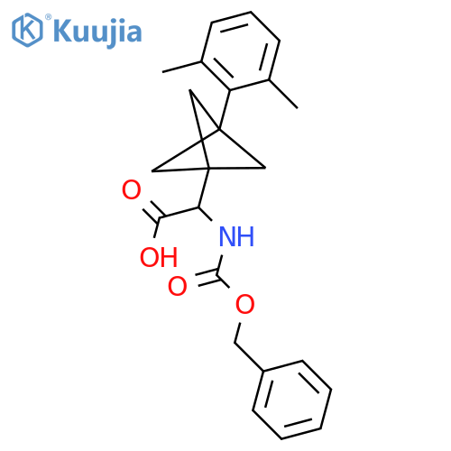 2-[3-(2,6-Dimethylphenyl)-1-bicyclo[1.1.1]pentanyl]-2-(phenylmethoxycarbonylamino)acetic acid structure