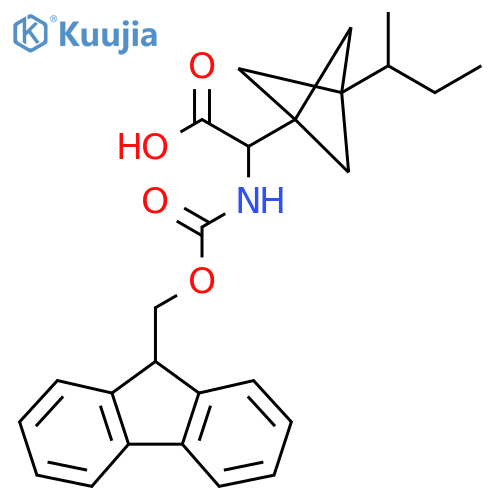 2-(3-Butan-2-yl-1-bicyclo[1.1.1]pentanyl)-2-(9H-fluoren-9-ylmethoxycarbonylamino)acetic acid structure