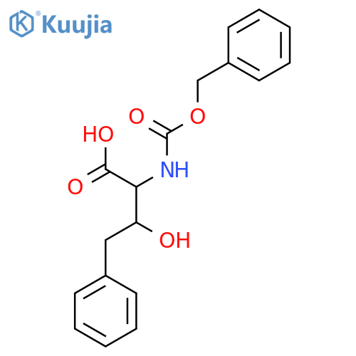3-Hydroxy-4-phenyl-2-(phenylmethoxycarbonylamino)butanoic acid structure