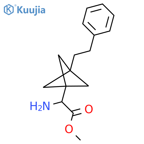 Methyl 2-amino-2-[3-(2-phenylethyl)-1-bicyclo[1.1.1]pentanyl]acetate structure