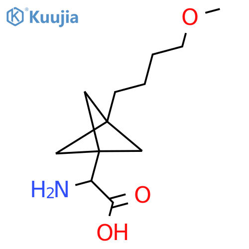2-Amino-2-[3-(4-methoxybutyl)-1-bicyclo[1.1.1]pentanyl]acetic acid structure