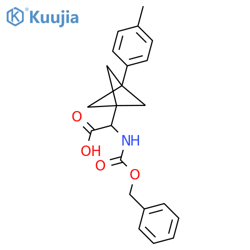 2-[3-(4-Methylphenyl)-1-bicyclo[1.1.1]pentanyl]-2-(phenylmethoxycarbonylamino)acetic acid structure