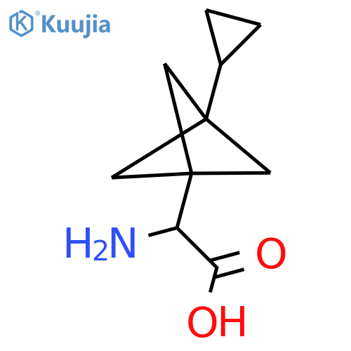 2-Amino-2-(3-cyclopropyl-1-bicyclo[1.1.1]pentanyl)acetic acid structure