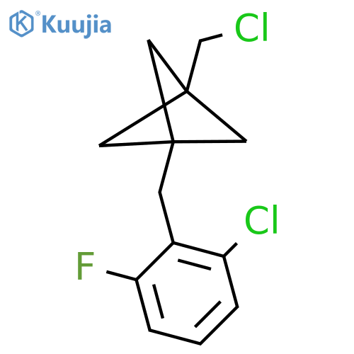 1-[(2-Chloro-6-fluorophenyl)methyl]-3-(chloromethyl)bicyclo[1.1.1]pentane structure
