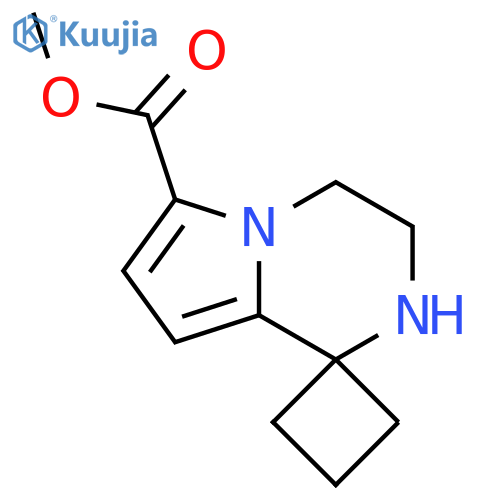 methyl 3',4'-dihydro-2'H-spiro[cyclobutane-1,1'-pyrrolo[1,2-a]pyrazine]-6'-carboxylate structure