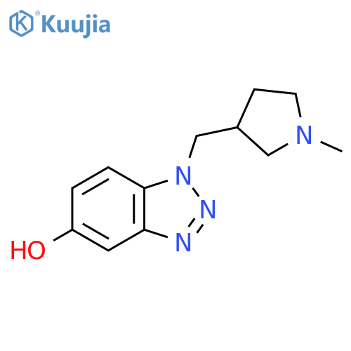 1-[(1-methylpyrrolidin-3-yl)methyl]-1H-1,2,3-benzotriazol-5-ol structure