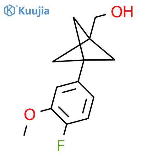 [3-(4-Fluoro-3-methoxyphenyl)-1-bicyclo[1.1.1]pentanyl]methanol structure