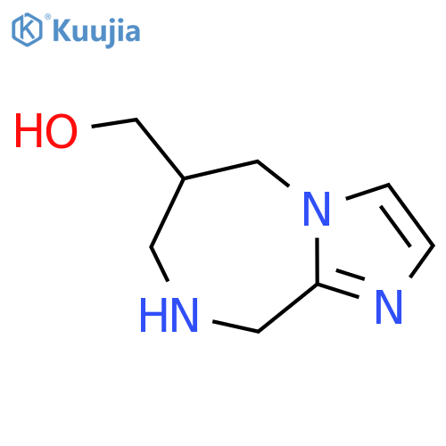 {5H,6H,7H,8H,9H-imidazo[1,2-a][1,4]diazepin-6-yl}methanol structure