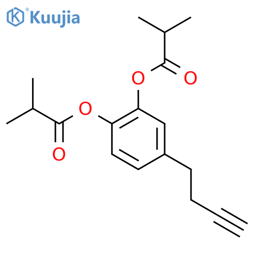 [4-But-3-ynyl-2-(2-methylpropanoyloxy)phenyl] 2-methylpropanoate structure