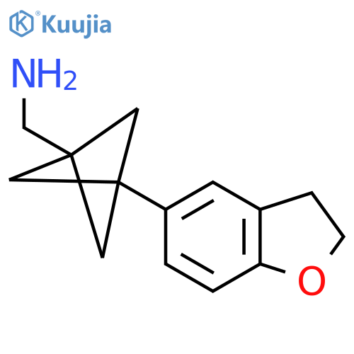 [3-(2,3-Dihydro-1-benzofuran-5-yl)-1-bicyclo[1.1.1]pentanyl]methanamine structure