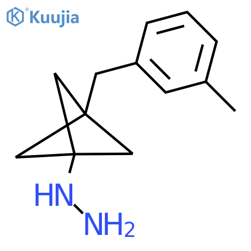 [3-[(3-Methylphenyl)methyl]-1-bicyclo[1.1.1]pentanyl]hydrazine structure