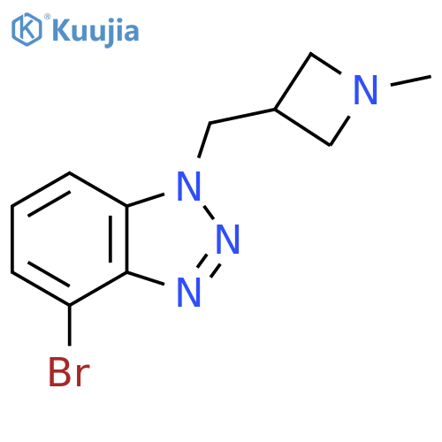 4-bromo-1-[(1-methylazetidin-3-yl)methyl]-1H-1,2,3-benzotriazole structure