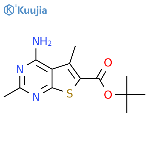 Tert-butyl 4-amino-2,5-dimethylthieno[2,3-d]pyrimidine-6-carboxylate structure