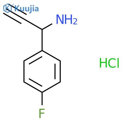 1-(4-Fluorophenyl)prop-2-yn-1-amine;hydrochloride structure