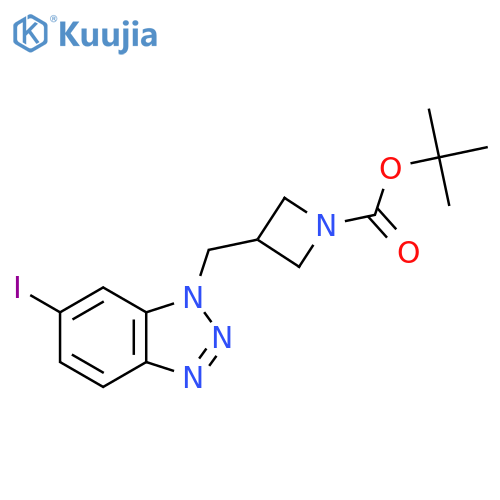 tert-butyl 3-[(6-iodo-1H-1,2,3-benzotriazol-1-yl)methyl]azetidine-1-carboxylate structure