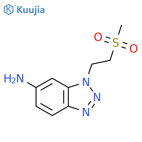 1-(2-methanesulfonylethyl)-1H-1,2,3-benzotriazol-6-amine structure