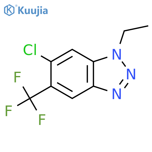 6-chloro-1-ethyl-5-(trifluoromethyl)-1H-1,2,3-benzotriazole structure