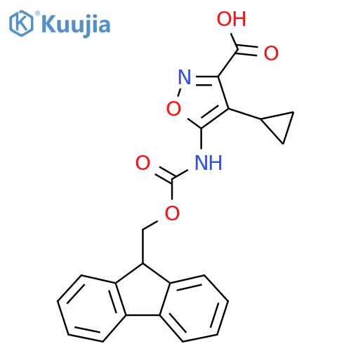 4-cyclopropyl-5-({[(9H-fluoren-9-yl)methoxy]carbonyl}amino)-1,2-oxazole-3-carboxylic acid structure