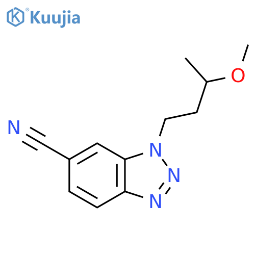 1-(3-methoxybutyl)-1H-1,2,3-benzotriazole-6-carbonitrile structure