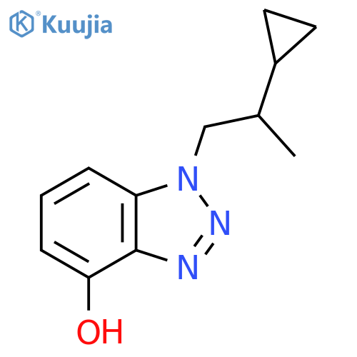 1-(2-cyclopropylpropyl)-1H-1,2,3-benzotriazol-4-ol structure