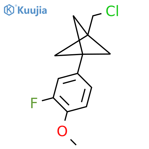 1-(Chloromethyl)-3-(3-fluoro-4-methoxyphenyl)bicyclo[1.1.1]pentane structure