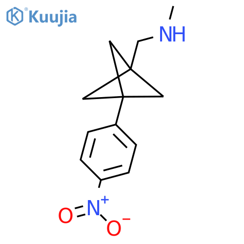 Methyl({[3-(4-nitrophenyl)bicyclo[1.1.1]pentan-1-yl]methyl})amine structure