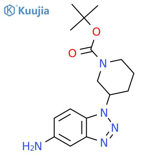 tert-butyl 3-(5-amino-1H-1,2,3-benzotriazol-1-yl)piperidine-1-carboxylate structure
