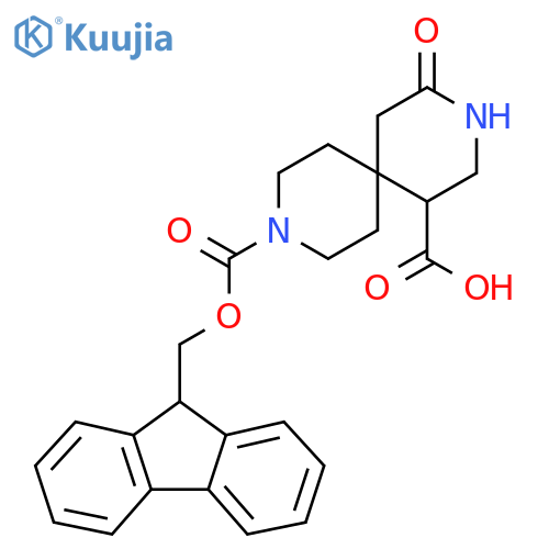 9-{(9H-fluoren-9-yl)methoxycarbonyl}-4-oxo-3,9-diazaspiro5.5undecane-1-carboxylic acid structure